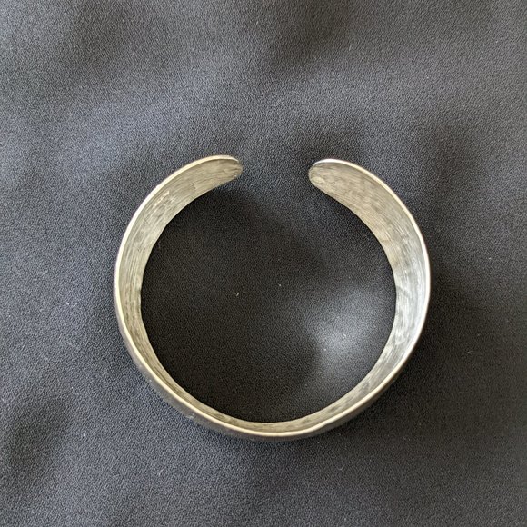 Hammered Sterling Silver Cuff Bracelet - Picture 2 of 6